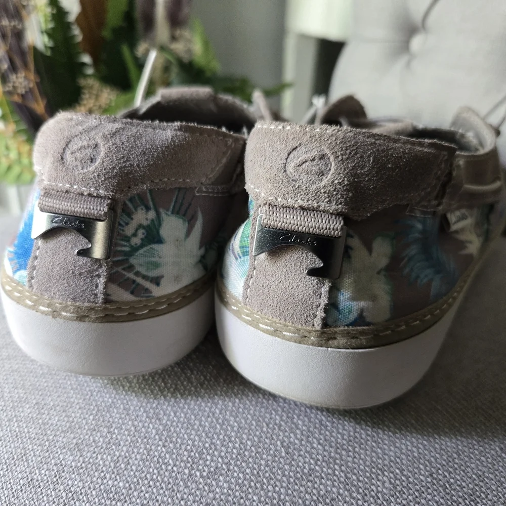 Clarks‎ Men's Casual Floral Boat Shoes- Size 11½